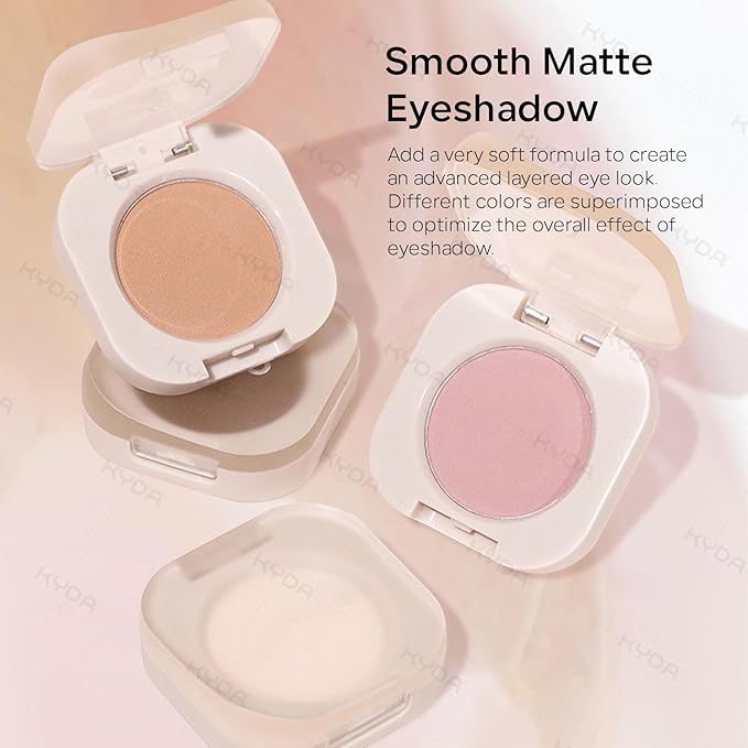 KYDA Single Matte Eyeshadow, Dusty Brown Eyeshadow, Ultra-fine Smooth Powder, Lightweight Blendable Formula, Daily Matte Eyes Makeup, Cinnamon-Velvo Beauty