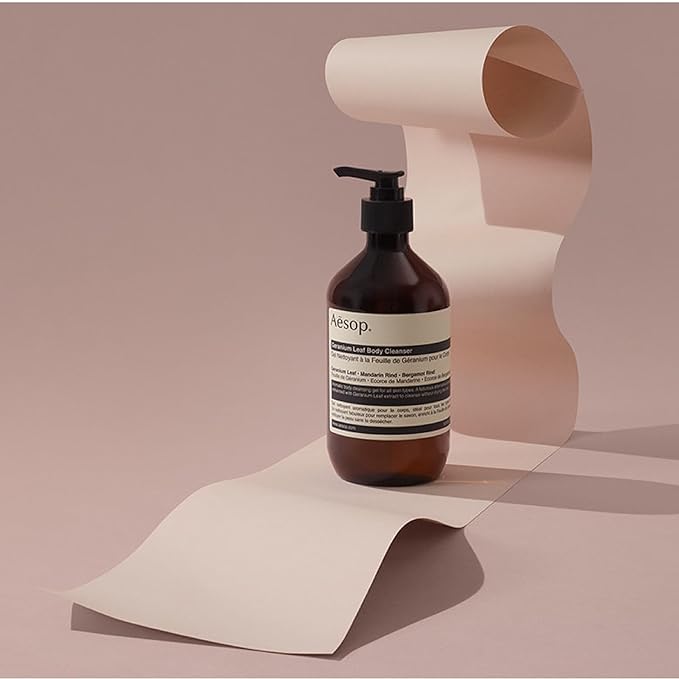 Aesop Geranium Leaf Body Cleanser | Non-drying Gentle Cleanser | Geranium Leaf, Mandarin Rind, Bergamot Rind | 16.9 oz / 500mL (Pack of 3)-Velvo Beauty