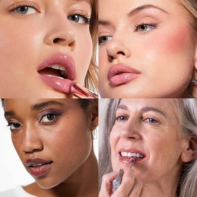 Honey Lipstick Tinted Lip Balm, Sheer Lightweight Lip Stain for All Skin Tones, Moisturizing Nourishing Lipstick for Women All Skin Tones, a Hint of Natural Cherry Tint, Pack of Black & Pink-Velvo Beauty