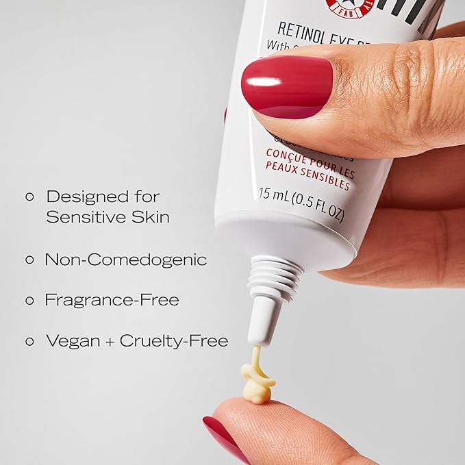 First Aid Beauty Retinol Eye Cream with Squalane + Ceramides – Visibly Smooths Fine Line & Wrinkles Around the Eyes – 0.5 oz.-Velvo Beauty