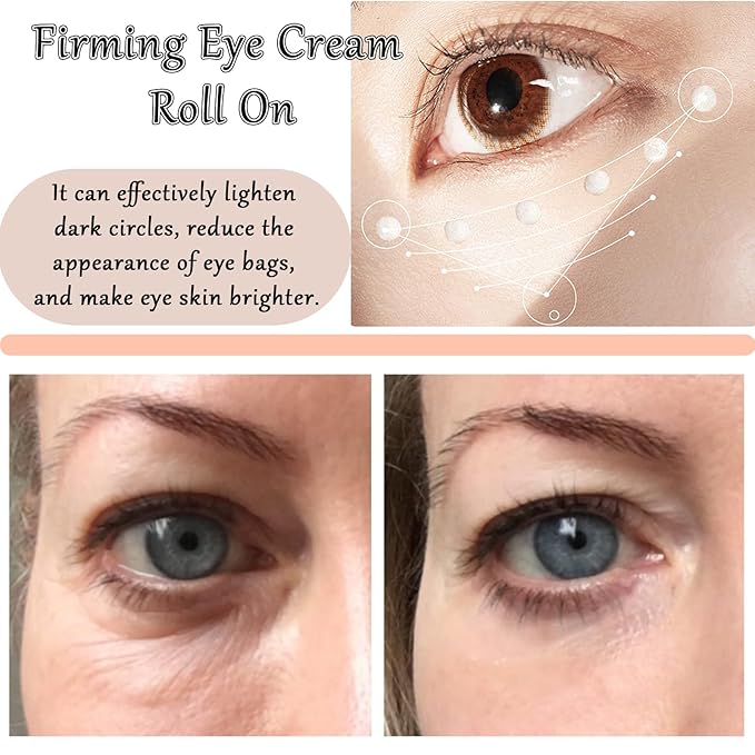 Caffeine Eye Cream Eye Serum, Under Eye Roller Cream for Dark Circles and Puffiness, 0.51 Fl Oz-Velvo Beauty