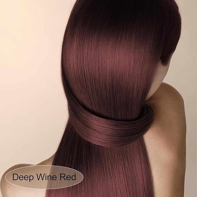 Hair Dye Shampoo, Gray Hair Coverage Dye Shampoo, Hair Color Shampoo for All Hair Types, Champu Para Canas, Suitable for Home and Salon (Dark Wine Red)-Velvo Beauty