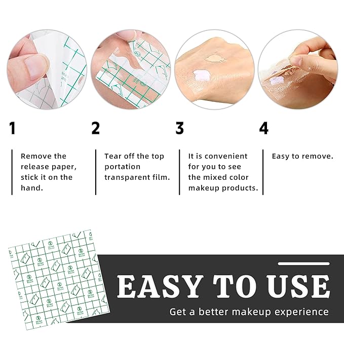 500 Pieces Makeup Hand Palette,Disposable Adhesive Makeup Mixing Tray,Waterproof Makeup Tape,For Mix Foundation And Keep Hands Clean When Applying Makeup-Velvo Beauty