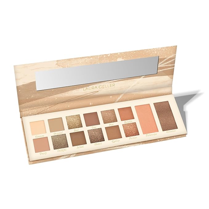 LAURA GELLER NEW YORK Laura's Essentials Artistic & Authentic Makeup Artistry 12 Multi-Finish Eyeshadows 1 Highlighter, 1 Blush Full Face Palette-Velvo Beauty