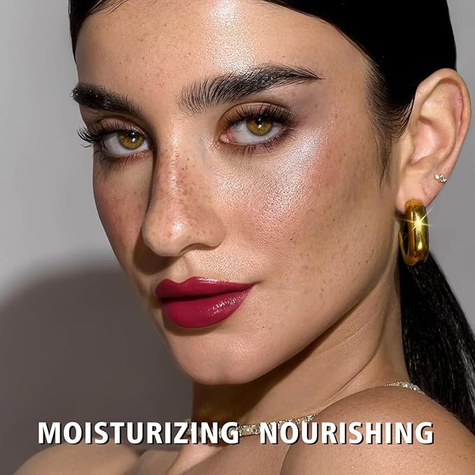 MAKI YIKA Moisture Dark Berry Lipstick for Women Hydrate Lip Gloss for Dry Cracked Lips Weightless Glossy Lip Color Juicy Finish,M039 Blush Berry-Velvo Beauty