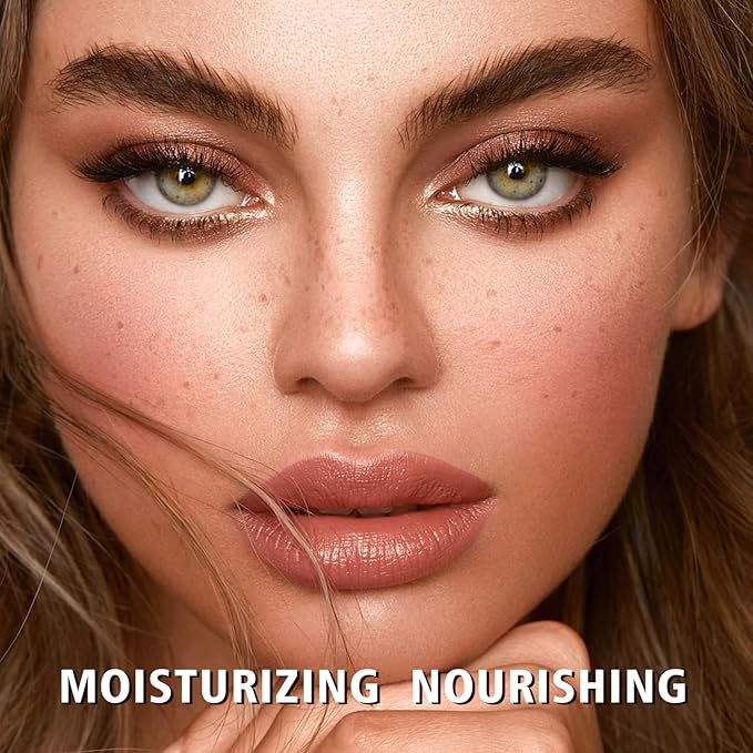 MAKI YIKA Moisture Nude Lipstick for Women Hydrate Lip Balm for Dry Cracked Lips Weightless Glossy Lip Color Juicy Finish,MA055 Mica Nude-Velvo Beauty