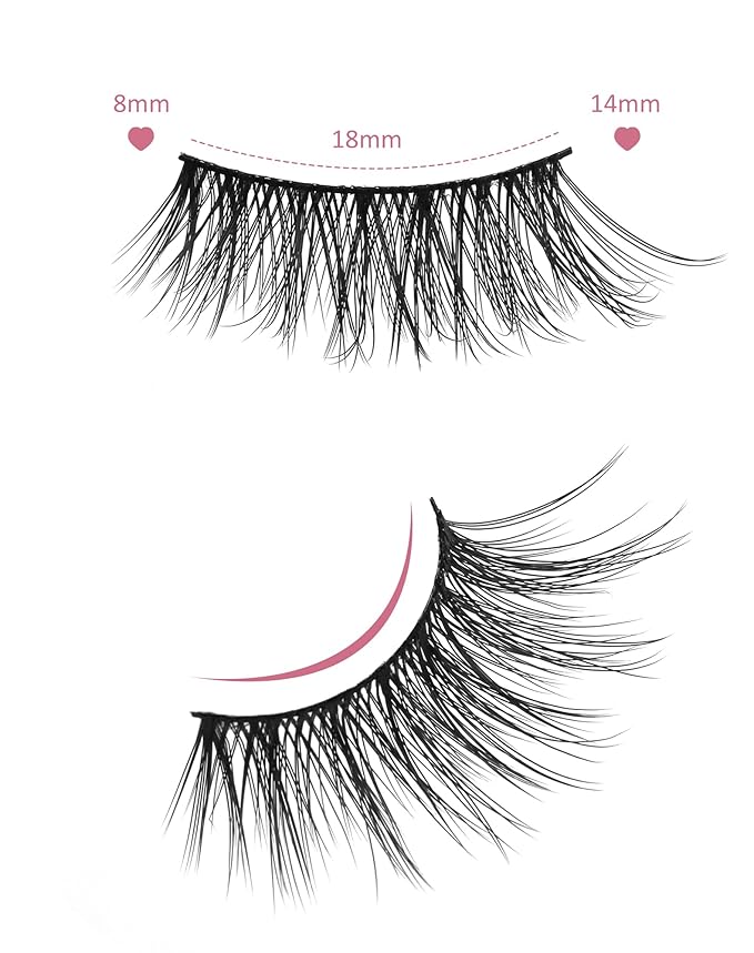Onlyall Half Eyelashes Corner Lashes Natural Lashes Half Lashes Wispy End Lashes Corner Eyelashes 3/4 Lashes 7 Pairs C19-Velvo Beauty