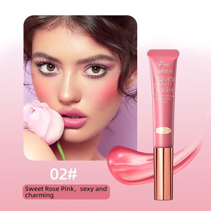 Liquid Blush Makeup Wand, Velvet Cream Blush Stick for Cheeks and Lips, Blush and Highlighter Stick, Easily Blendable, Long-Wearing, Smudge Proof-Velvo Beauty