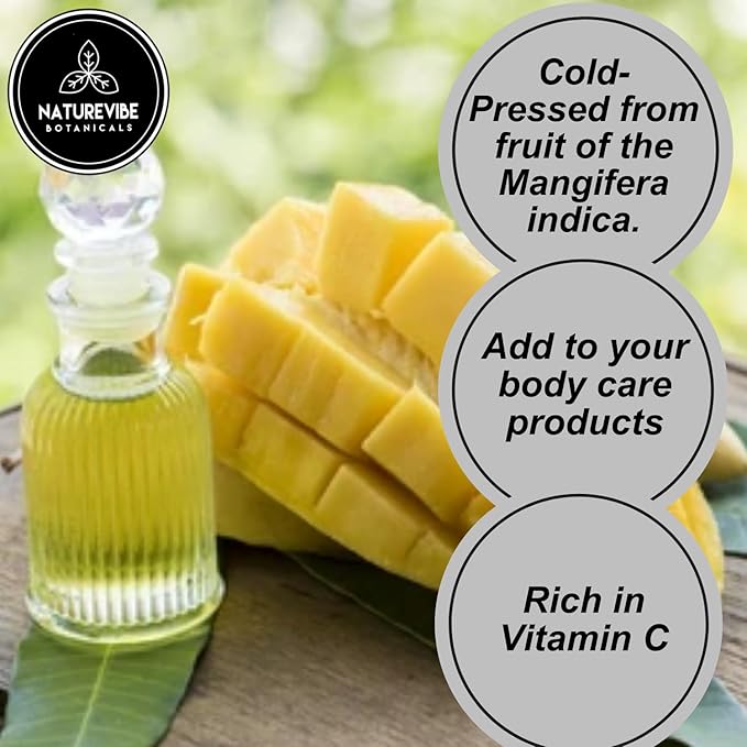 Naturevibe Botanicals Mango Oil 32 Ounces | 100% Pure and Natural | Great for Skin Care and Hair Care-Velvo Beauty