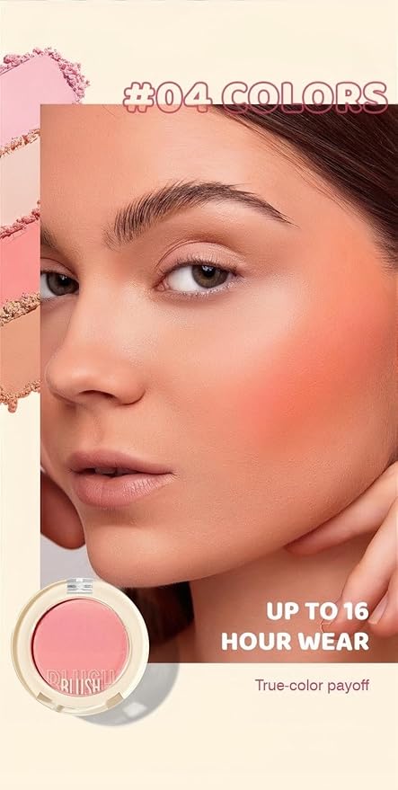 Shiny Blush 12 Color Cream High-Pigmented Buildable Face Blush Long-Lasting Natural Look Face Blush for Cheeks (Color 07)-Velvo Beauty
