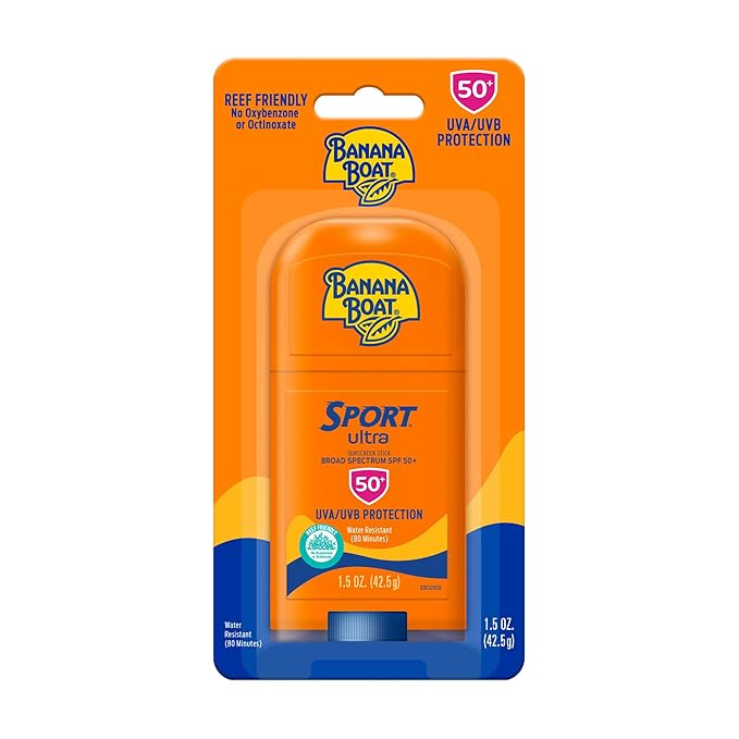 Banana Boat Sport Ultra SPF 50 Lip Sunscreen Twin Pack | SPF Lip Balm Pack & Sport Ultra, Reef Friendly, Broad Spectrum Sunscreen Stick, SPF 50, 1.5oz.-Velvo Beauty