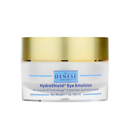 Dr. Denese SkinScience HydroShield Eye Emulsion Increased Hydration with Botanical Stem Cells, Sodium PCA, Watermelon Extract, Ceramides & Amino Acids - Improve the Look of Lines & Wrinkles - 1oz-Velvo Beauty