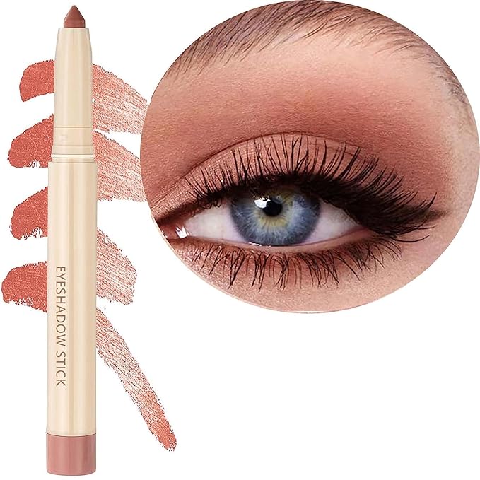 Enthusiasm Matte Eyeshadow Stick, Cream Eyeshadow Pencil, Long Lasting Waterproof Eye Shadow, High Pigment Hypoallergenic Highlighter Stick - Create Multi-Dimensional Eyes Look-Velvo Beauty