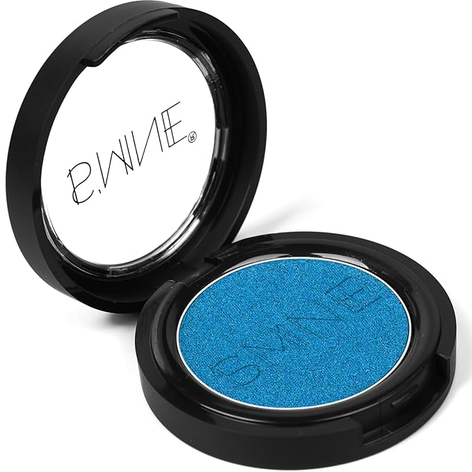IS'MINE Single Blue Shimmer Eyeshadow Powder Palette High Pigment, Longwear, Intense Color Best Blue Eyeshadow-Velvo Beauty