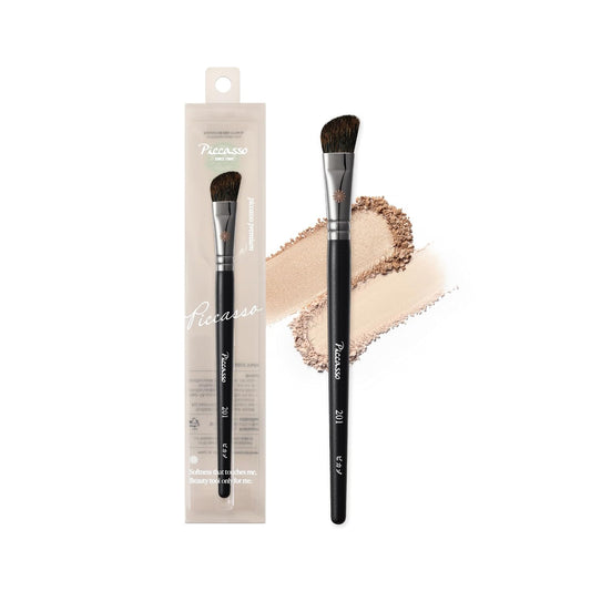 Piccasso 201 Nose Shading Brush – Soft Hair Makeup Brush for Nose Shaper and Face Makeup, Small Angled Brush for Precise Contouring and Blending, Korean Professional Beauty Tool for Daily Use-Velvo Beauty