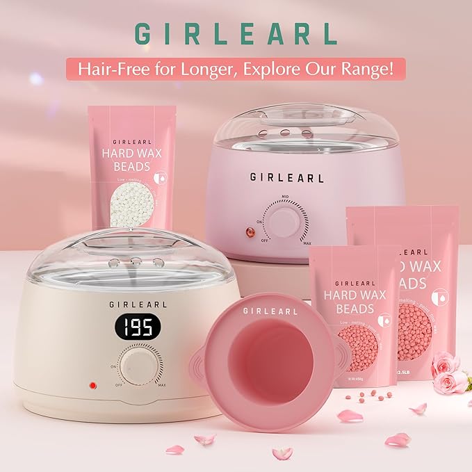 Hard Wax Beads, 1lb Wax Beans for Hair Removal Sensitive Skin with Rose Formula, Perfect for Full Body, Facial, Brazilian Bikini, and Legs at Home Wax Refill for Women Men (pink)-Velvo Beauty