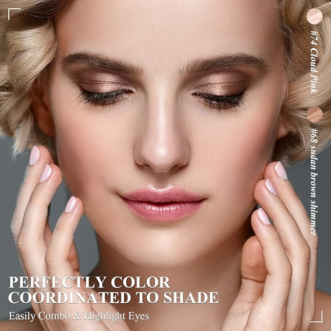 6PCS Cream Eyeshadow Stick Makeup Sets, Metallic And Matte Shimmer Eye Shadow Eye Brightener Stick Pencil Crayon, A05-Wine Red-Velvo Beauty
