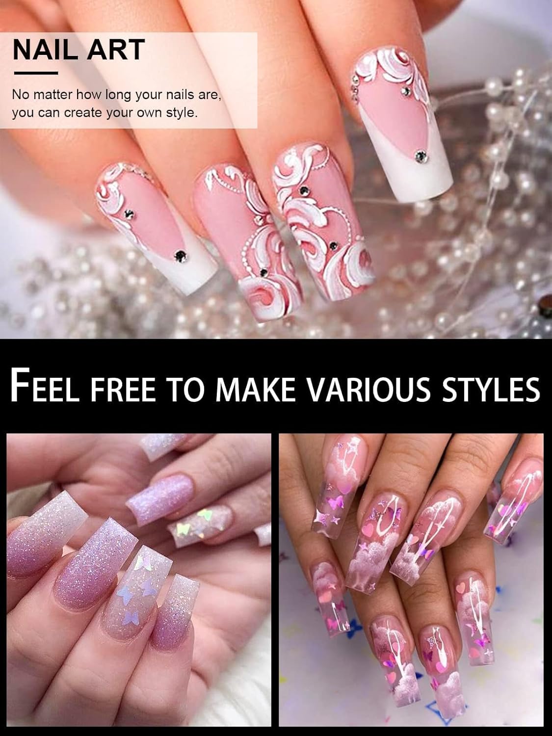 TOROKOM 120Pcs Poly Extension Gel Dual Nail Forms Square Clear Nail Forms Full Cover Coffin Nail Molds 12 Sizes for Gel Manicure Nail Art Design Salon&DIY-Velvo Beauty