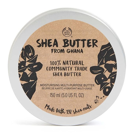 The Body Shop 100% Natural Shea Butter – Nourishing Multi Purpose Butter for Body, Hair, Face & Lips – Vegan – 5 oz-Velvo Beauty