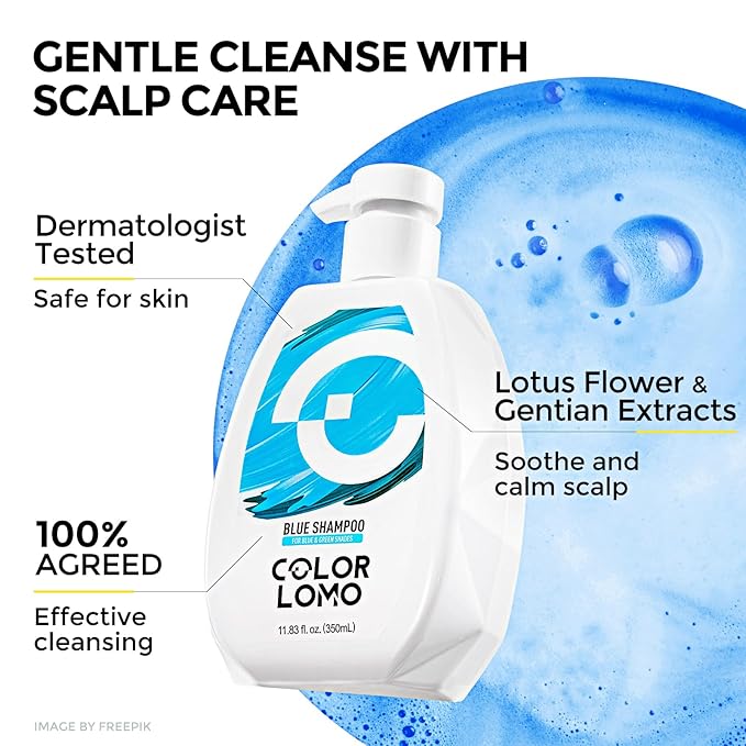 Ultra Color Safe Shampoo | Help Prevent Fading & Provide Subtle Color Replenishment | Prolong Color Vibrancy and Enhance Shine | Vegan & Cruelty-Free Formula | For Blue Color Treated Hair-Velvo Beauty