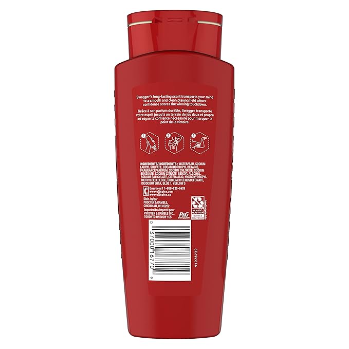 Old Spice Men's Body Wash Swagger Scent, 24/7 Shower Freshness, 16 Fl Oz (Pack of 4)-Velvo Beauty