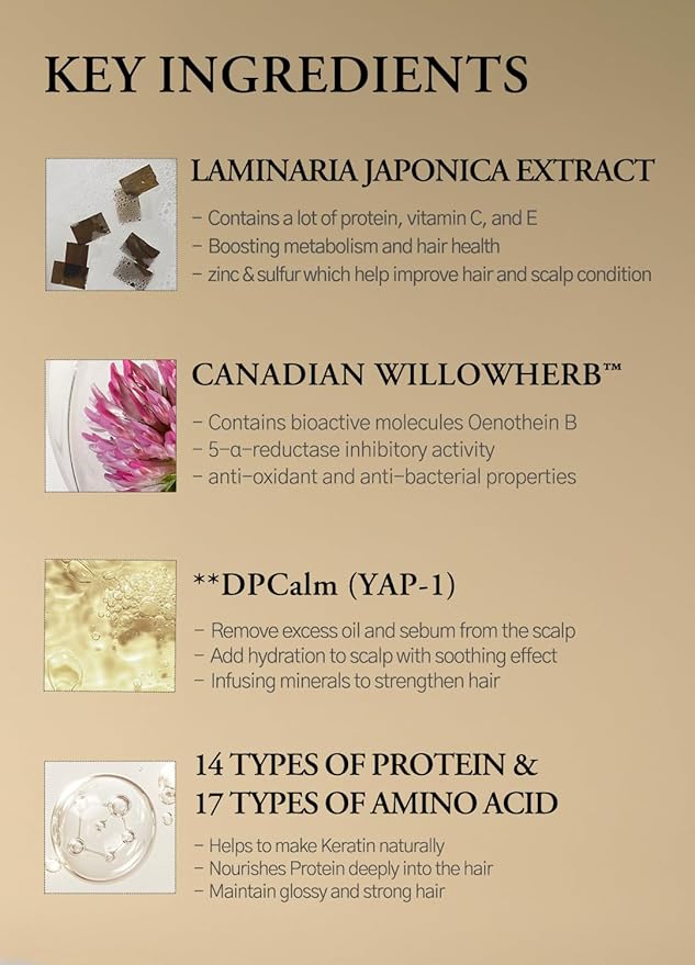 laferme Laminaria Shampoo with Organic Ingredient, Korean Clarifying Shampoo, Hydrating for Dry Hair, Strengthening for Weak Hair, Sulfate & Paraben-Free, for Women & Men,16.9 FL. OZ, Pear & Freesia-Velvo Beauty