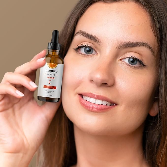 Professional Vitamin C Face Serum 20%, Anti Aging Facial Super Vit C Serum with Ascorbic Acid Hyaluronic Acid & Vitamin E for Dark Spots, Skin Care, Christmas Gift & Stocking | 1 Fl. Oz-Velvo Beauty