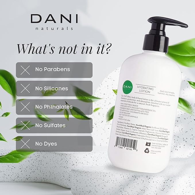 Naturals Hand & Body Lotion - Clean Bamboo Bergamot Scented, Deep Hydration Lotion for Dry Skin, With Shea Butter & Aloe Vera, Natural & Organic Ingredients, Paraben-Free, 12 Oz-Velvo Beauty