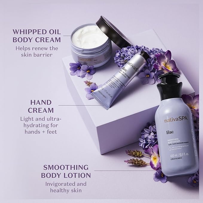 Nativa SPA by O Boticário, Lilac Smoothing Body Lotion with Nourishing Quinoa Oil + BioRetinol, Fragranced Skin Moisturizer, 13.5 Ounce-Velvo Beauty