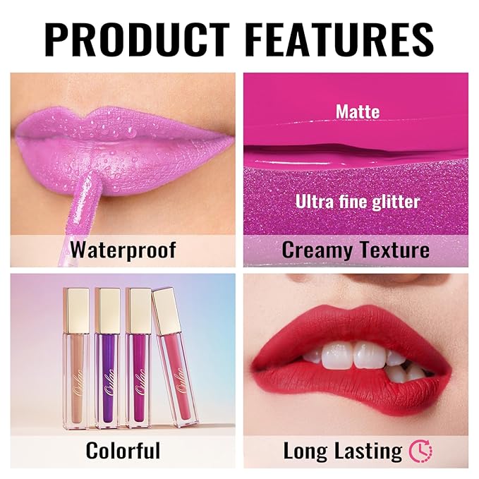 Oulac Matte Liquid Pink Lipstick for Women, Long Lasting Lipstick Waterproof Lip Stain, No Transfer, Creamy High Pigmented Formula with Rose Oil, Vegan & Cruelty-Free, Pink M09-Velvo Beauty