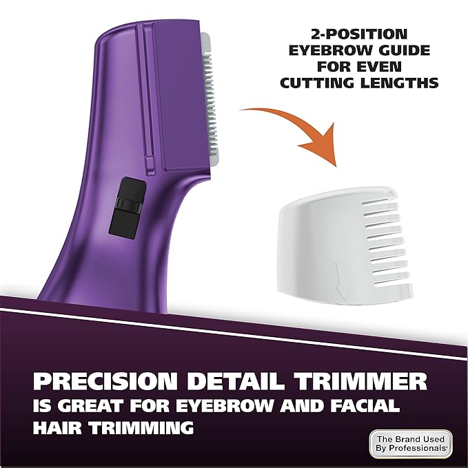 Wahl Pure Confidence Rechargeable Electric Trimmer, Shaver, & Detailer for Smooth Shaving & Trimming of The Face, Underarm, Eyebrows, & Bikini Areas – Model 9865-100-Velvo Beauty