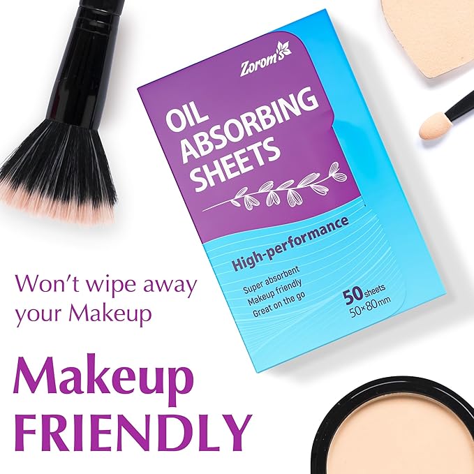 Premium Oil Absorbing Sheets for Face - 6 pack (300 sheets) - Makeup Friendly Oil Blotting Sheets for Face - Blotting Papers for Face with Oily Skin-Velvo Beauty