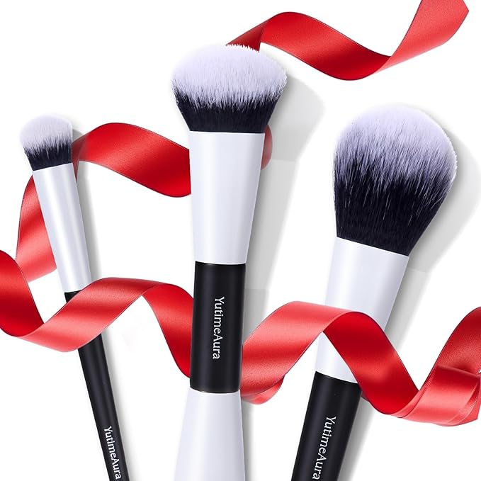 Makeup Brush Set 10pc, Dual-Ended Makeup Brushes For Bronzer, Contour, Eyeshadow, Blush, Concealer, Foundation-Velvo Beauty