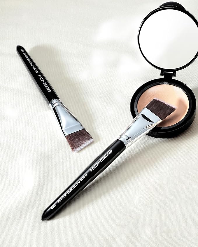 EIGSHOW Angled Flat Foundation Brush, Vegan Synthetic Bristles, Streak Free Application, Face Makeup Brush For Blending Liquid, Cream, Face Mask (E870)-Velvo Beauty