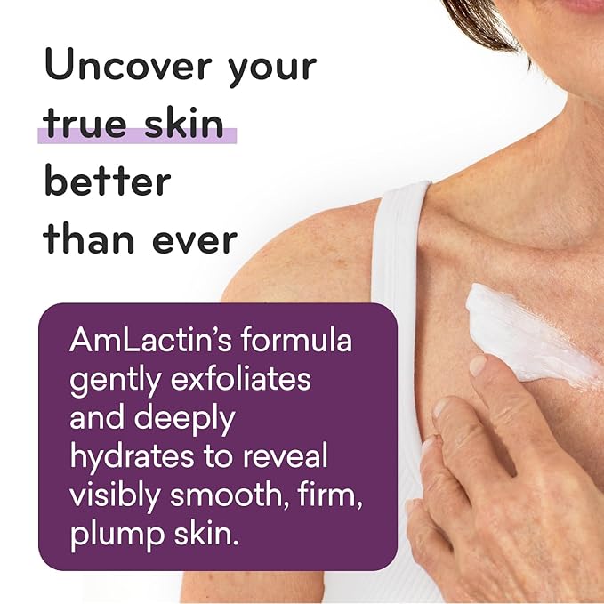 AmLactin Crepe Firming Cream - 12 oz Body Cream with 15% Lactic Acid - Exfoliator and Moisturizer for Crepey, Dry Skin (Packaging May Vary)-Velvo Beauty