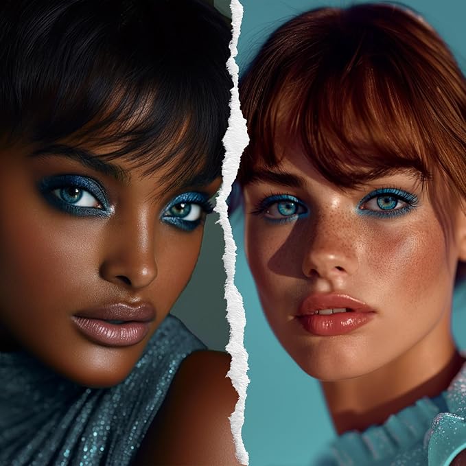 Galactic Assemble Eyeshadow Palette 14 Colors Glitter Shimmer Metallic Eye Shadow Pallet Blue Galaxy Eye Makeup Palettes Create Space-like Eyes Make up Orange Gifts for Women Girls-Velvo Beauty