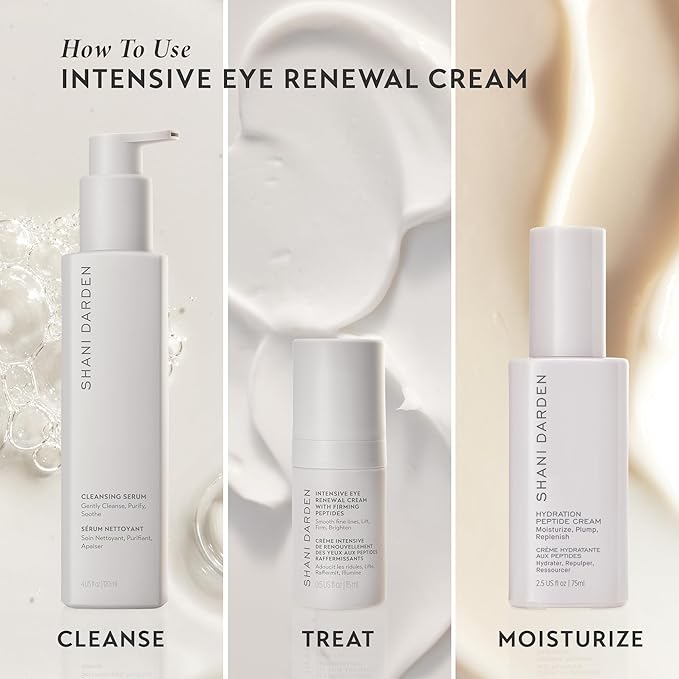 SHANI DARDEN Intensive Eye Renewal Cream, Hydrating Under Eye Cream for Dark Circles, Fine Lines, Wrinkles & Crows Feet with Niacinamide, Shea Butter & Ceramide, Crease-Free & Makeup-Ready, 0.50 fl oz-Velvo Beauty