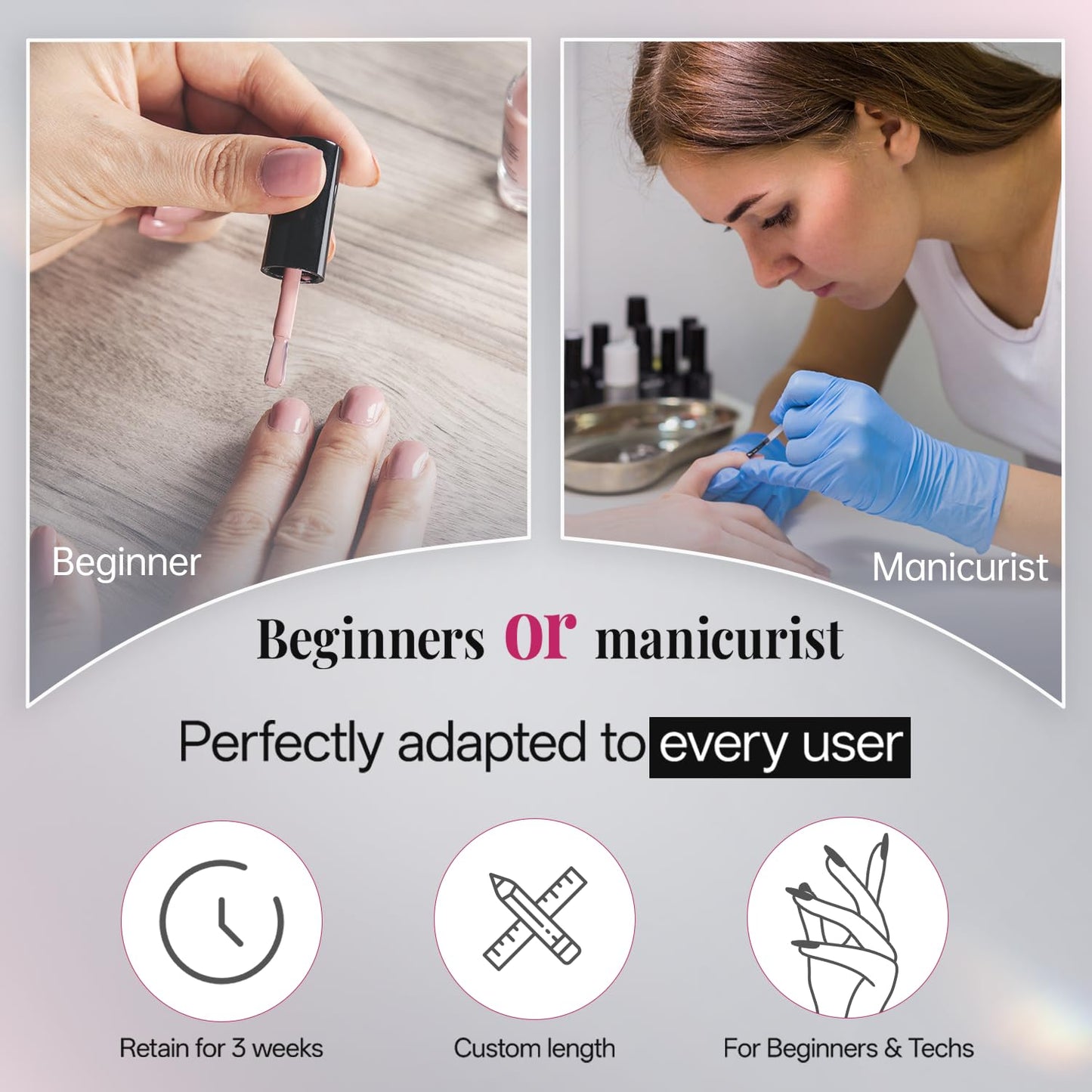 krofaue 3 Styles Short Nail Tips Kit - 720PCS Half Matte Coffin, Almond, Square Fake Nails Full Cover Press on Extension for Soft Gel Tips Set Art DIY Home-Velvo Beauty