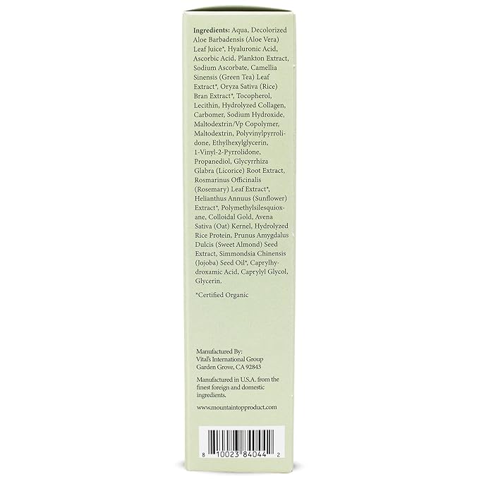 MOUNTAIN TOP Eye Serum Infused with 24K Gold, Vitamin C, Argan Oil, Hyaluronic Acid - For a Tighter Lift and Reduction in Appearance of Wrinkles, Fine Lines, and Dark Circles (1.7oz)-Velvo Beauty