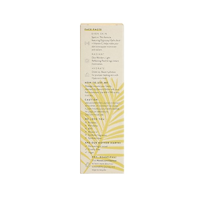 Honest Beauty Vitamin C Radiance Brightening Serum | Improves Skin Tone + Complexion | Vitamin C, Pearl, Hyaluronic Acid | EWG Verified + Cruelty Free | 1 fl oz-Velvo Beauty