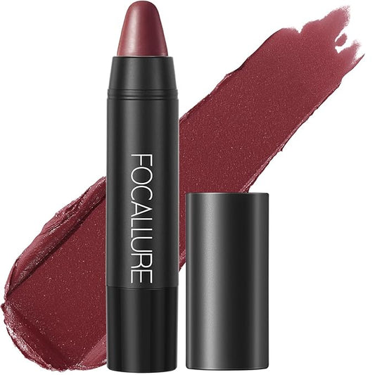 FOCALLURE Ultra Chic Matte Lipstick,Rich Vitamin E Lip Crayon,Lightweight Matte Color without Drying or Fading,Long Lasting Waterproof Lips Makeup,STIZZA-Velvo Beauty