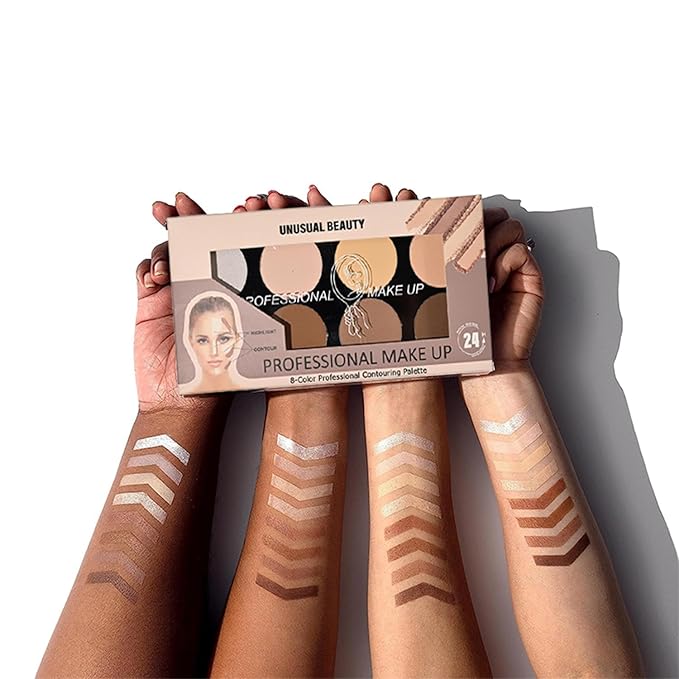 Makeup Highlight & Contour Pro Palette Lightweight Blendable Long Lasting Waterproof Non-Smudge Natural Makeup Contour-Velvo Beauty