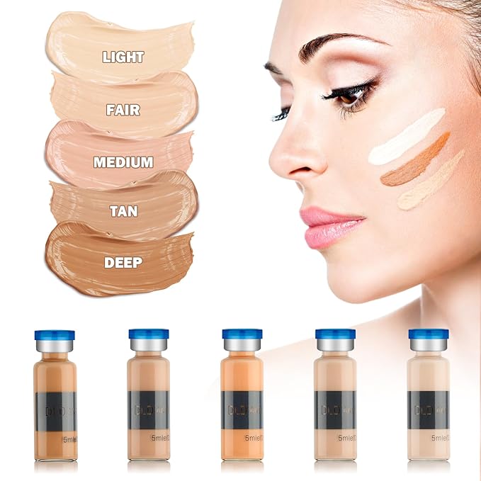 BB Facial Glow Starter Kit Facial Pigment Serum Treatment Kit,Anti-Aging Serum Pigments Set for Micro-needling Skin Treatment 10 Vials 5ml Hyaluronic Acid Ampoule foundation Essence Skin-Velvo Beauty