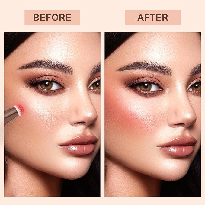 Mysense Liquid Blush Beauty Wand,Gel Cream Blush Stick with Sponge Tip,Blendable Smooth Face Shaping Blush Pen Matte Finish,Lightweight Long Lasting Face Makeup for Cheek Lip,#03 Blush Wand-Cheery Red-Velvo Beauty