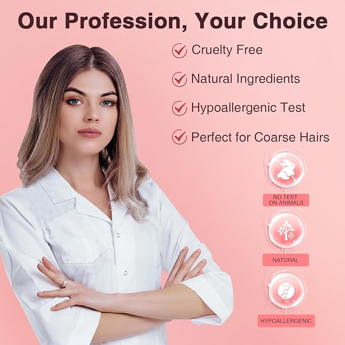 Hard Wax for Hair Removal, Rose Pink Wax Beads for Sensitive Skin and Brazilian Waxing, 10.5 Ounce/bag with 10pcs Wax Sticks-Velvo Beauty