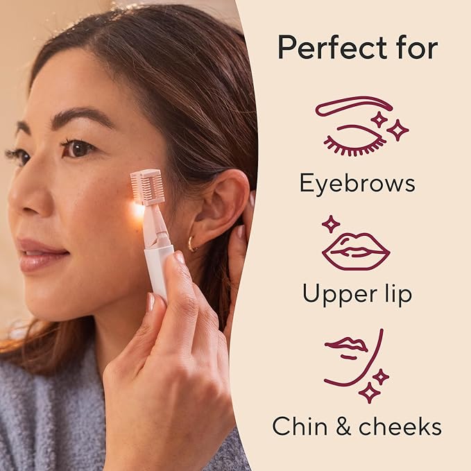 Finishing Touch Lumina Painless Hair Remover, Silver-Velvo Beauty