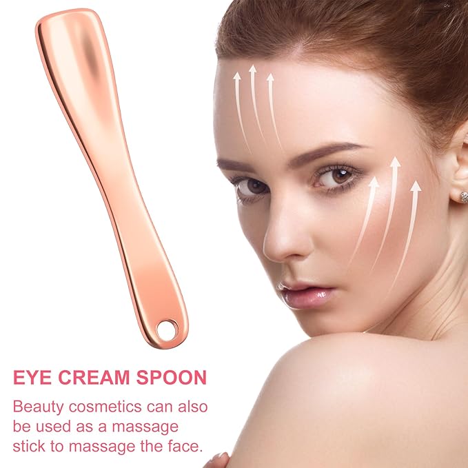 3 Pcs Facial Spatula Sticks Mini Metal Makeup Spatulas Tiny Skincare Cosmetic Spoons Reusable Face Eye Cream Lotion Applicator Tools Facial Massage Sticks for Women Girls-Velvo Beauty