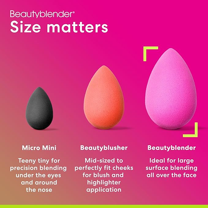 Beautyblender® | Original Pink + Nude Beauty Blender 2-Piece Bundle for Blending Foundations, Powders, and Creams, Super-Soft Foam for Streak-Free Application, Made in the USA, Reusable, Washable-Velvo Beauty