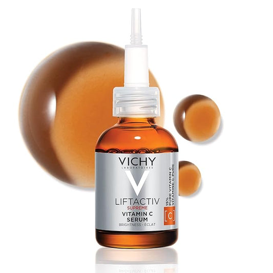 Vichy LiftActiv Vitamin C Serum For Face, Brightening Serum With Pure Vitamin C + Hyaluronic Acid + Vitamin E, Reduces Fine Lines, Smooths Skin Texture, Improves Radiance, Anti Aging-Velvo Beauty