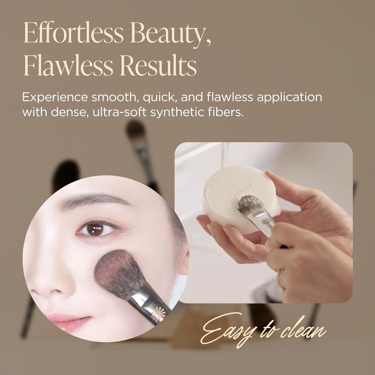 Piccasso 108 Blusher Brush – Soft Gray Squirrel Hair for Smooth and Natural Cheek Makeup, Fluffy Powder Applicator with Excellent Color Payoff, Small Face Brush for Daily Use, Professional Beauty-Velvo Beauty